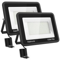 Kelinvmi 150W Led Flood Light Outdoor, 900W Equivalent Led Security Light With Plug, 6500K High Brightness Outdoor Floodlights For Garage, Porch, Backyard, Garden, Playground