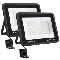 Kelinvmi 200W Led Flood Light Outdoor, 20000Lm High Brightness Outdoor Work Lights With Us Plug, 6500K Ip66 Waterproof Outdoor Lights For Garage, Porch, Stadium, Garden, Playground