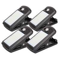 4 Pack Solar Motion Sensor Security Umbrella Light Clip On Lights Outdoor With 40 Led 2 Modes Waterproof For Christmas Gifts Pat