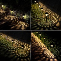 Whousewe Solar Outdoor Pathway Lights 8 Pack - Led Landscape Garden Lights Solar Powered, Waterproof Auto On / Off Wireless Easy Installation Solar Lights Outdoor Decorative For Walkway Patio Yard