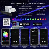 Akepo 10W Shooting Star+Twinkle Fiber Optic Lights Kit, Car Home Use Meteor App Control Music Activated Star Ceiling Sky Light, Rgbw Light Engine+Mixed Diameter Fibers 460Pcs Of 9.8Ft/3M+Remote