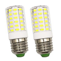 Brolskun E26 Led Refrigerator Light Bulb Appliance Bulb 7W (60W-100W Equivalent) Non-Dimmable Cool White 6500K 1000 Lumen Ac100V-265V Ceiling Lighting Decorative Candle Base Corn Lamp Pack Of 2