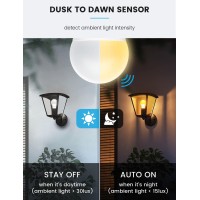 Aovpex Dusk To Dawn Led Outdoor Light Bulbs, 13W 1100Lm(100W Equivalent), A19 Sensor Led Bulb, E26 2700K Soft White Day Night Bulbs, Auto On/Off, Sensor Lighting For Porch Garage Front Door, 4 Pack