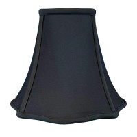 Royal Designs, Inc. Flare Bottom Outside Square Bell Lamp Shade, Bs-702-12Blk-2, Black, 5 X 12 X 9.25, Set Of 2