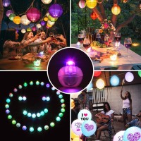 150Pcs Mini Round Flash Led Ball Lamp Balloon Light,Long Standby Time Ball Balloon Lights For Paper Lantern Party Wedding Decoration,Party Birthday,Festival Decorative Lights(Multicolor)