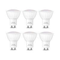 Led Gu10 Dimmable Led Replacement For Halogen Bulb - Mr16 Shape Gu10 Base For Accent, Recessed, Track Lighting, 120Beam Angle, 3000K Soft Light Gu10 Flood Light Bulb,(6 Pack)