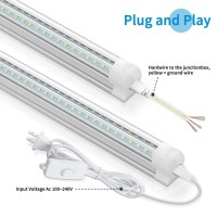 Shopled 2Ft Led Shop Light 20W 2500Lm 5000K Daylight White T8 Linkable Utility Ceiling Light Fixtures 2 Foot Led Tube Light F