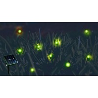 Wskvlcg Solar Powered Firefly Lights, 9 Led Firefly Automated Pulsating String Light Chasing Firefly Lights Lantern Solar Outdoor Waterproof(2 Pack)