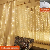 Zsjwl 300 Led Curtain Fairy Lights With Remote 8 Modes 98 98 Ft Usb Plug In Copper Wire String Lights For Bedroom Window