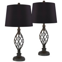 Franklin Iron Works Annie Modern Industrial Table Lamps 28