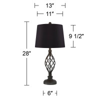 Franklin Iron Works Annie Modern Industrial Table Lamps 28