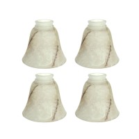 Aspen Creative 23108-4 Transitional Style Replacement Alabaster Glass Shade With Hand Painted Veins, 2-1/8