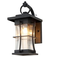 Eeru Dusk To Dawn Outdoor Wall Lantern Exterior Light Fixtures Wall Mount Porch Light With Photocell Sensor Waterproof Outside W