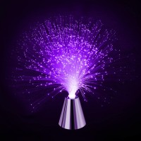 Pen&H Sensory Fiber Optic Lamp - Led Color Changing With Cone Base - Fiber Optic Lights With Battery Powered - Calming Mood Night Light