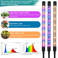 Lxyoug Led Grow Lights For Indoor Plants Full Spectrum Plant Light With 15-60 Inches Adjustable Tripod Stand, Red Blue White Floor Grow Lamp With 4/8/12H Timer With Remote Control