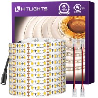 Hitlights Led Strip Lights Neutral White 4000K, 24.6Ft High Density 12V Tape Light Dimmable, 900 Leds, Cri>90, Ul Listed, Flexible Rope Lights For Bedroom, Kitchen, Cabinet(Power Source Not Included)