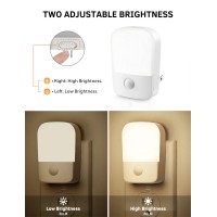 Specmsky Night Lights Plug Into Wall2 Pack Night Light With Dusk To Dawn Sensor 3060Lm Adjustable Brightness 3000K Soft Wa