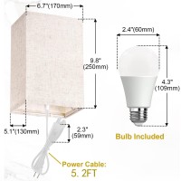 Avv Wall Sconces,Plug In Wall Sconces 3 Color Temperature 2700K 4000K 5000K,Wall Lamp With Plug In Cord And On/Off Switch,Fabric Linen Shade,No Wiring Required,Wall Lights For Bedroom Living Room