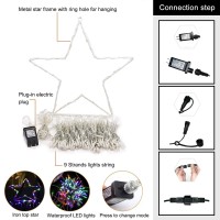 Puhong Christmas Decorations Star Lights, 320 Led Christmas Tree Lights Outdoor,16.4Ft String Lights 8 Memory Modes With 14