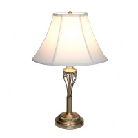 Accessorize your space with this tastefully designed lamp set It includes 2 table lamps and 1 floor lamp each with a white fabric shade to make beautifying your home a cinch Each lamp is enriched with an exquisite Antique Brass finish We believe that ligh