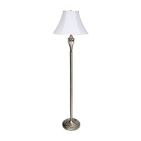 Accessorize your space with this tastefully designed lamp set It includes 2 table lamps and 1 floor lamp each with a white fabric shade to make beautifying your home a cinch Each lamp is enriched with an exquisite Antique Brass finish We believe that ligh