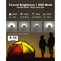 Lotofit 4 Pack Rechargeable Led Light Bulb With Remote, Timer Light Bulb With 4 Light Modes, Portable Led Light Bulbs For Indoor Emergency Camping Tent