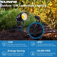 Sunvie 24 Pack Low Voltage Landscape Lights Led 12W Landscape Lighting With Connectors Acdc 12V24V Outdoor Spotlight Ip65 Wate