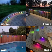 Denicmic Solar Deck Lights Outdoor, 3 Pack Solar Step Lights Waterproof Led Solar Lights For Outdoor Decks, Railing,Stairs, Step, Fence, Yard, And Patio(Color Changing)