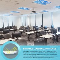 Octo Lights Fluorescent Light Covers For Classroom Office Eliminate Harsh Glare Causing Eyestrain And Headaches Office Clas