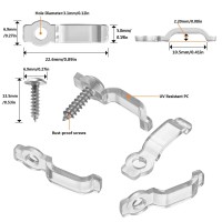 Mmsd 100 Pack Led Strip Light Mounting Brackets Strip Light Holder With 102 Screws Suit For 10Mm Wide Waterproof Strip Light