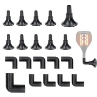 20Pcs Plastic Solar Torch Lights Outdoor Accessories Eslukerly Replacement Abs Plastic Wall Bracket Wall Mounting Base For So