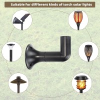 20Pcs Plastic Solar Torch Lights Outdoor Accessories Eslukerly Replacement Abs Plastic Wall Bracket Wall Mounting Base For So