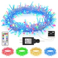 Mygoto Color Changing Led Christmas Lights, 96 Led 42.6Ft Plug In Powered Rgb String Lights With Remote Control For Bedroom Wedding Party Christmas Tree Indoor Outdoor Decorations-8 Colors