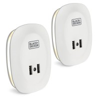 Black+Decker Night Light Plug In With 2 Usb Charging Ports, Photocell Sensor, 10 Lumen, 2 Pack