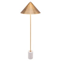 Bianca Floor Lamp Brass And White