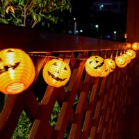 Halloween Pumpkin Lantern String Lights 10 Pack Orange Lantern String Lights Plug In Mini Jack O Lantern Pumpkins Decor Connec