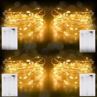 Createreedo Fairy Lights Battery Operated Multi-Colored 16.5 Ft 50 Led String Lights 4 Pack Of Christmas Lights For Bedroom/Party/Holiday/Diy Decor Etc.