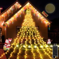 Outdoor Christmas Decorations 344 Led Star Lights Easy Installation & Waterproof Christmas Lights 8 Modes Christmas Tree Lights For Xmas Tree Home Wedding Thanksgiving Party Holiday Wall Garden