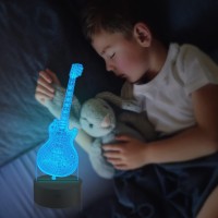 Attivolife Guitar Lamp Gift, Electric Guitar 3D Night Light With Remote Control + Timer 16 Color Changing Desk Lamp Kids Room Decor Plug In Best Cool Xmas Birthday For Musical Lover Boy Girl Men