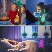 Attivolife Guitar Lamp Gift, Electric Guitar 3D Night Light With Remote Control + Timer 16 Color Changing Desk Lamp Kids Room Decor Plug In Best Cool Xmas Birthday For Musical Lover Boy Girl Men