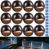 Leonlite 12Pack Led Low Voltage Deck Lights 170Lm 409Inch Landscape Step Railing Fence Light 1236V Acdc Diecast Aluminum