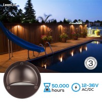 Leonlite 12Pack Led Low Voltage Deck Lights 170Lm 409Inch Landscape Step Railing Fence Light 1236V Acdc Diecast Aluminum