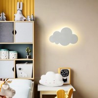 Guanshan Cloud Led Children'S Bedroom Wall Lamp Bedside Night Light Decorative Wall Lighting Background Wall Light For Bedroom, Living Room, Stairs, 18 W, 3 Lighting