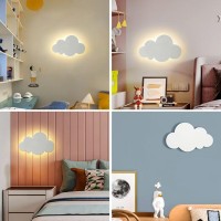 Guanshan Cloud Led Children'S Bedroom Wall Lamp Bedside Night Light Decorative Wall Lighting Background Wall Light For Bedroom, Living Room, Stairs, 18 W, 3 Lighting