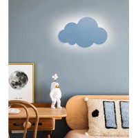 Macaron Cloud Led Children'S Room Wall Lamp Night Light Wall Lighting Decorative Background Wall Lamp Bedroom, Living Room, Staircase, 18W, Three Lighting