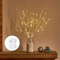 Birchlitland Lighted Birch Branches With Timer Battery Operated 18In 70L Warm White Led Fairy Lights Artificial Decorative Bran