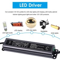 Anytiti Led Driver,Led Power Supply Ip67 Waterproof Output 30W Dc12V 2.5A 3-Prong Plug 4.5Feet (12V 30W)