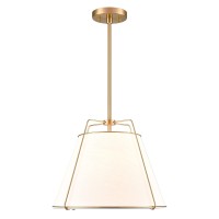 Light Society Ls-C554-Ab Lise Chandelier, Antique Brass/White