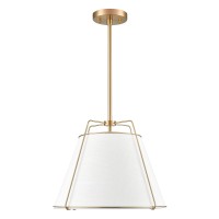 Light Society Ls-C554-Ab Lise Chandelier, Antique Brass/White