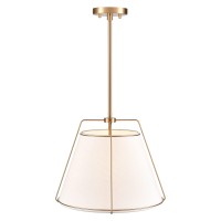 Light Society Ls-C554-Ab Lise Chandelier, Antique Brass/White